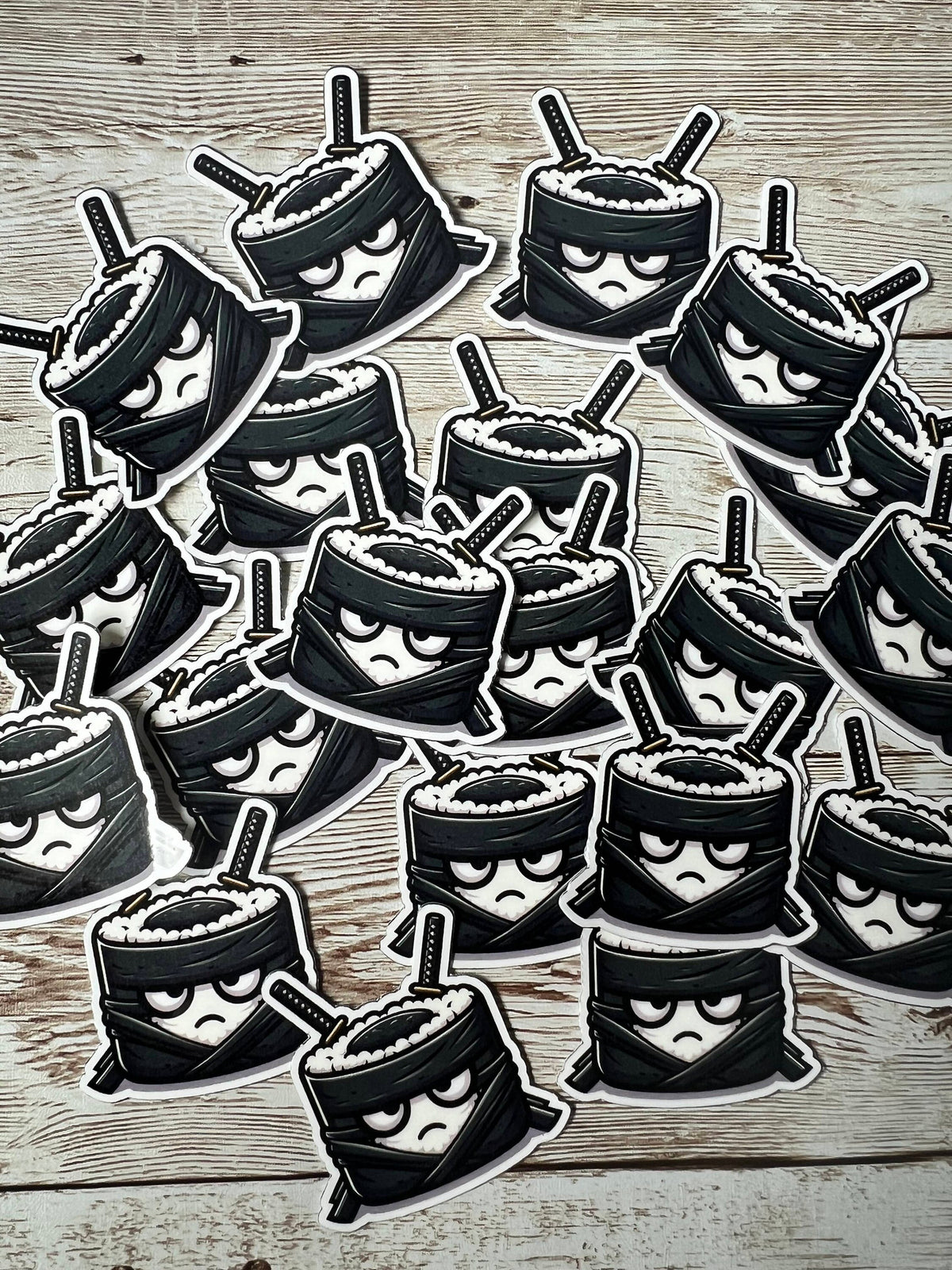 Ninja Sushi Vinyl Sticker