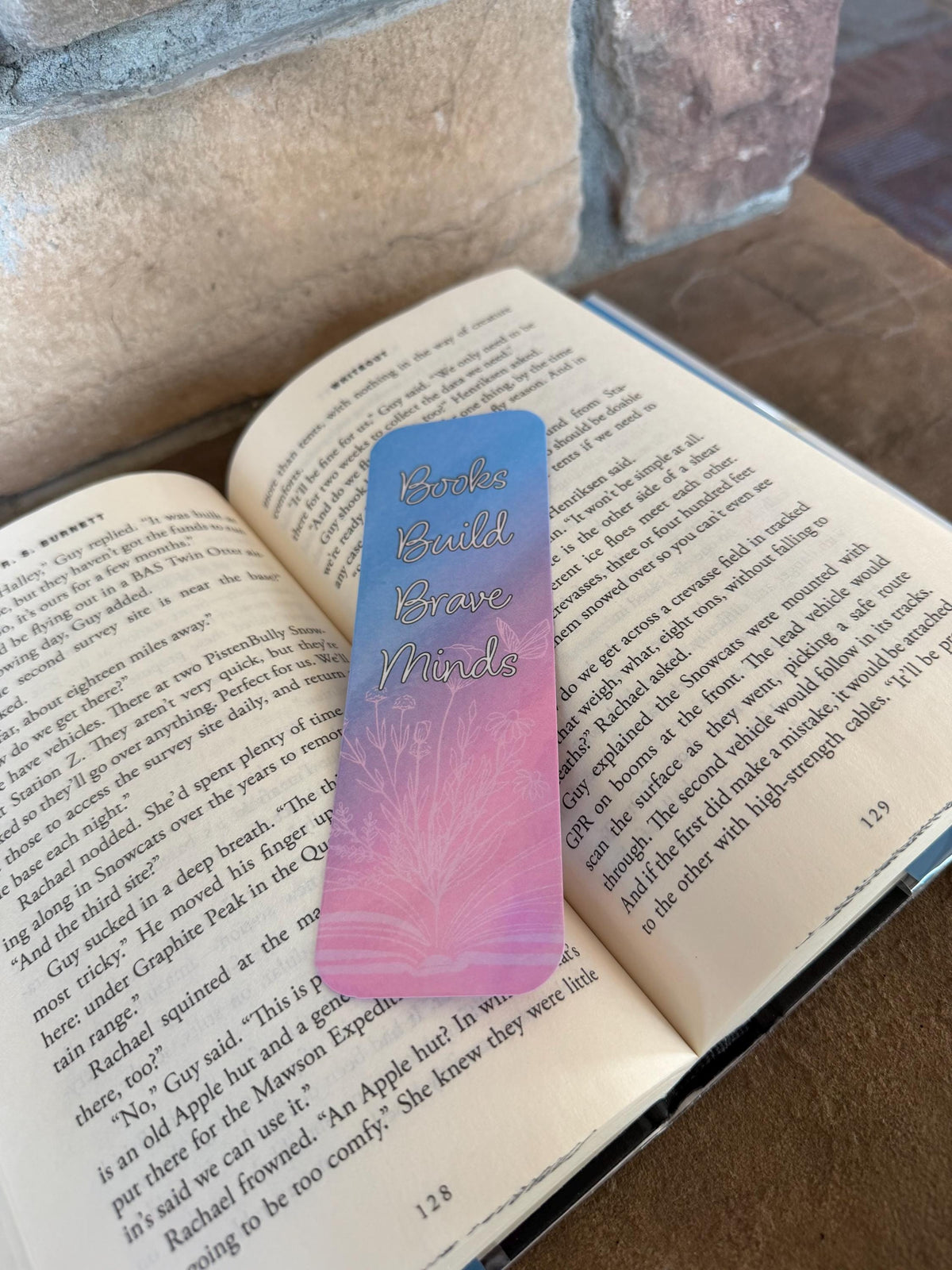 Books Build Brave Minds 2"x6" Holographic Bookmark