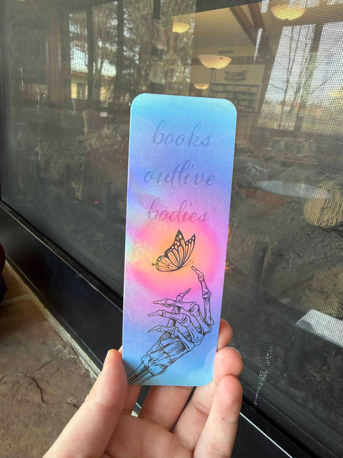 Books Outlive Bodies 2"x6" Holographic Bookmark