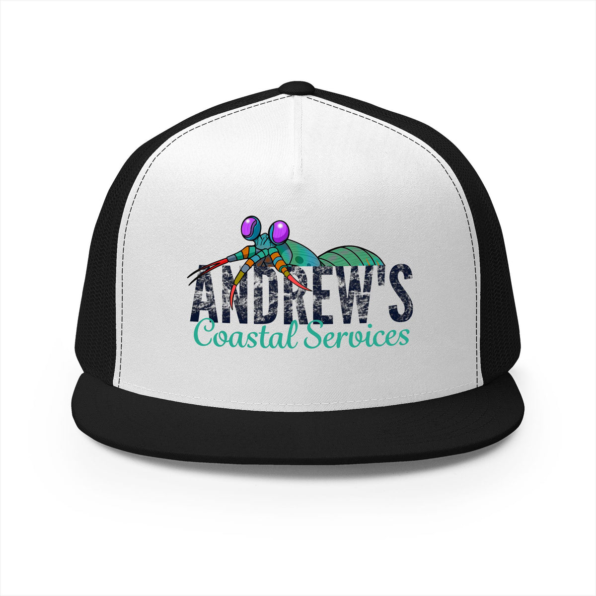 5 Panel Trucker Cap - Half Shrimp Logo