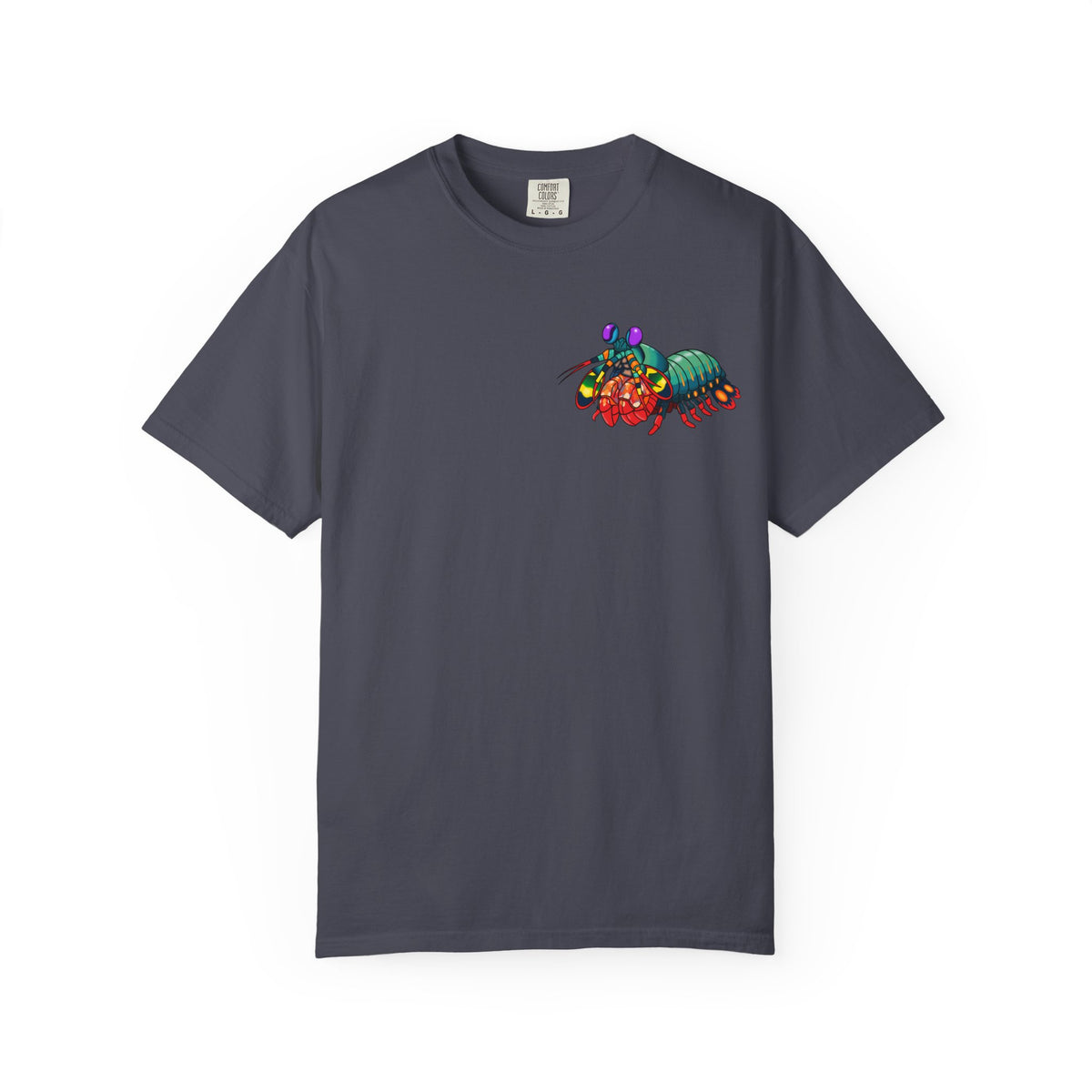 Unisex Garment-Dyed T-shirt - Full Image with Colored Shrimp