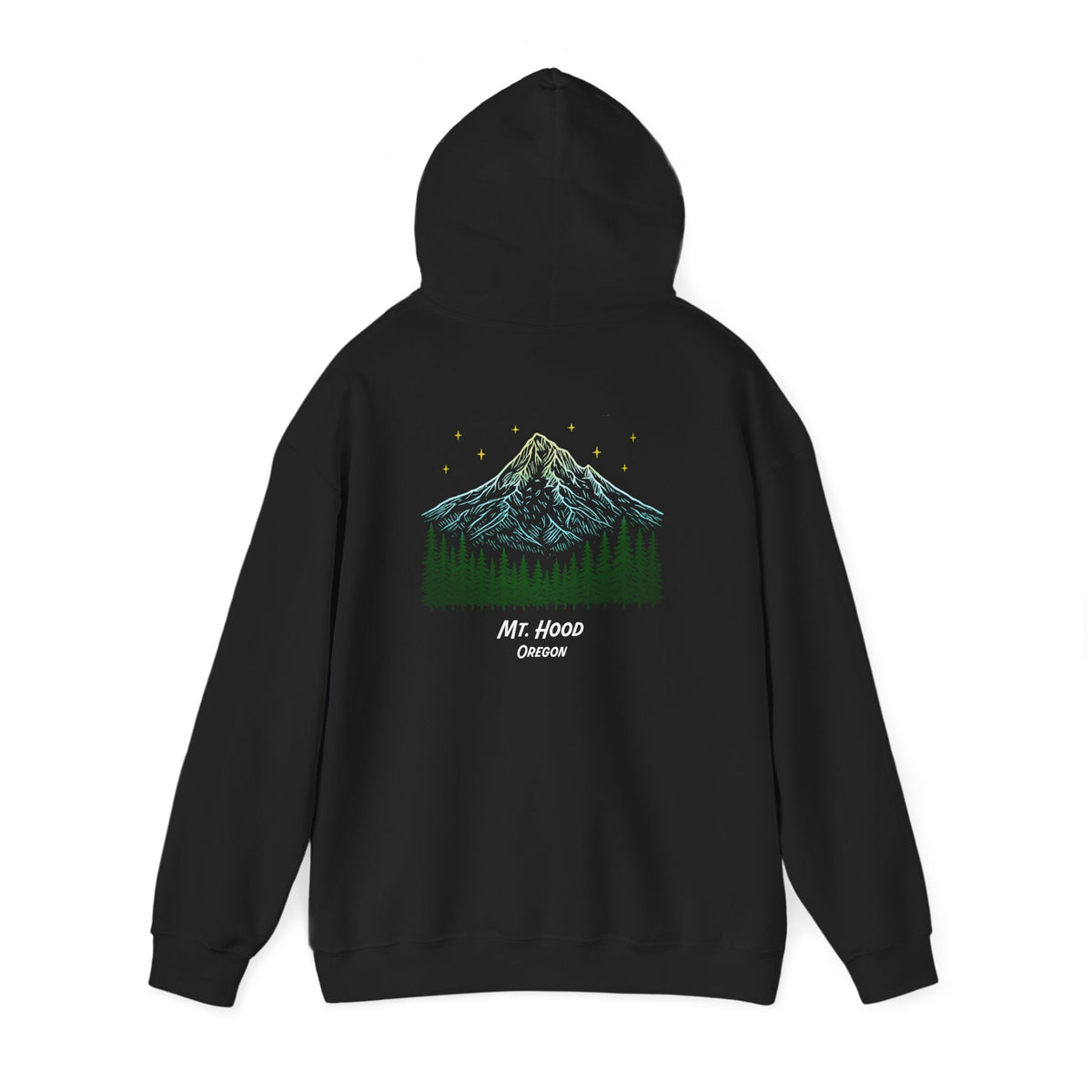 Bigfoot: I Don't Believe in Humans, Mt. Hood Oregon, Unisex Heavy Blend™ Hoodie Sweatshirt