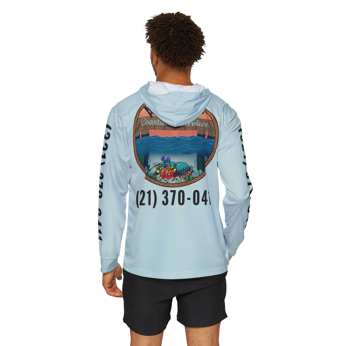 Sports Warmup Hoodie - Full Image with Colored Shrimp