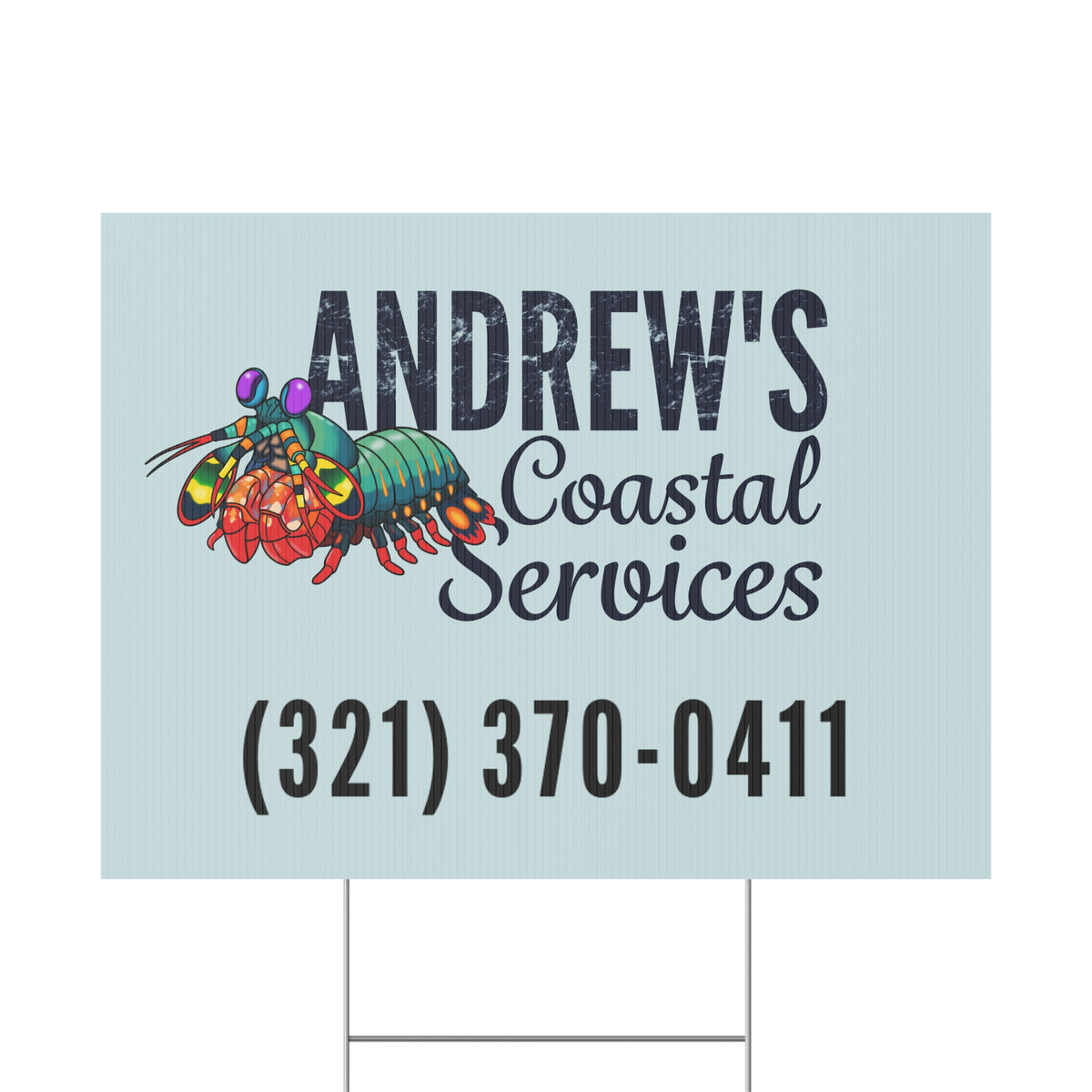Plastic Yard Sign - Three Line Alt Logo