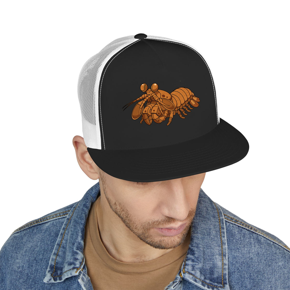 5 Panel Trucker Cap - Wooden Shrimp