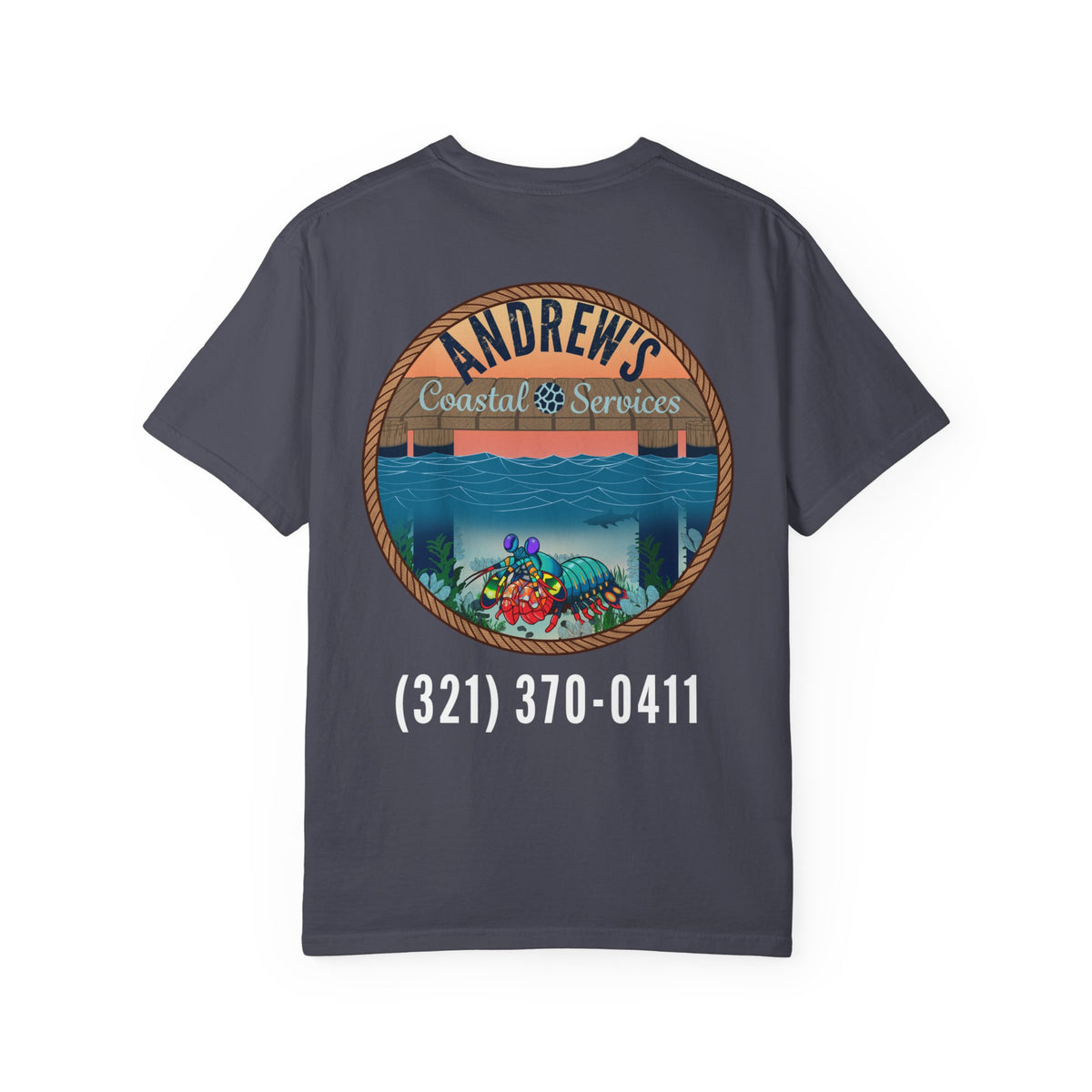 Unisex Garment-Dyed T-shirt - Full Image with Submark