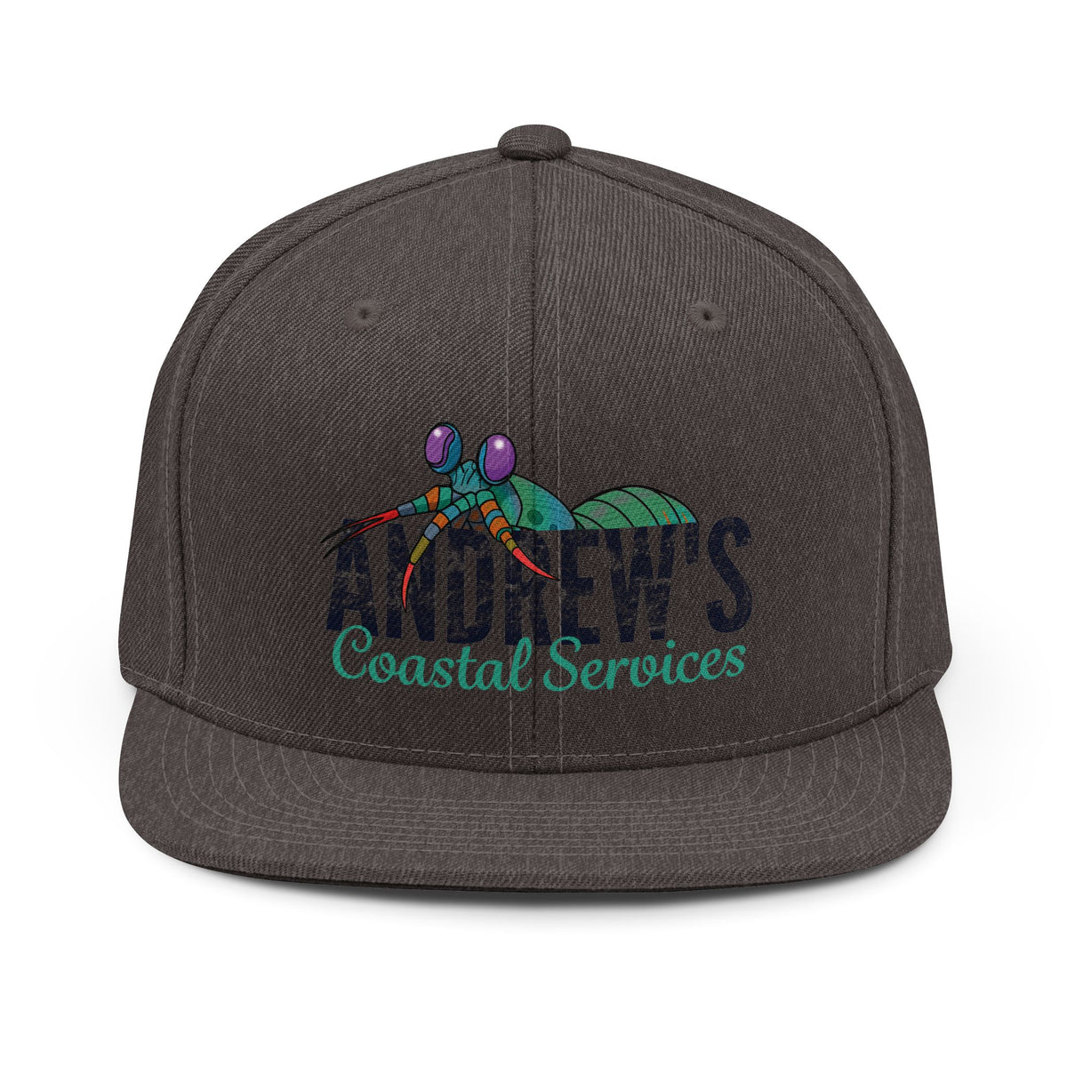 Unisex Snapback Hat, Half Shrimp Alternate Logo