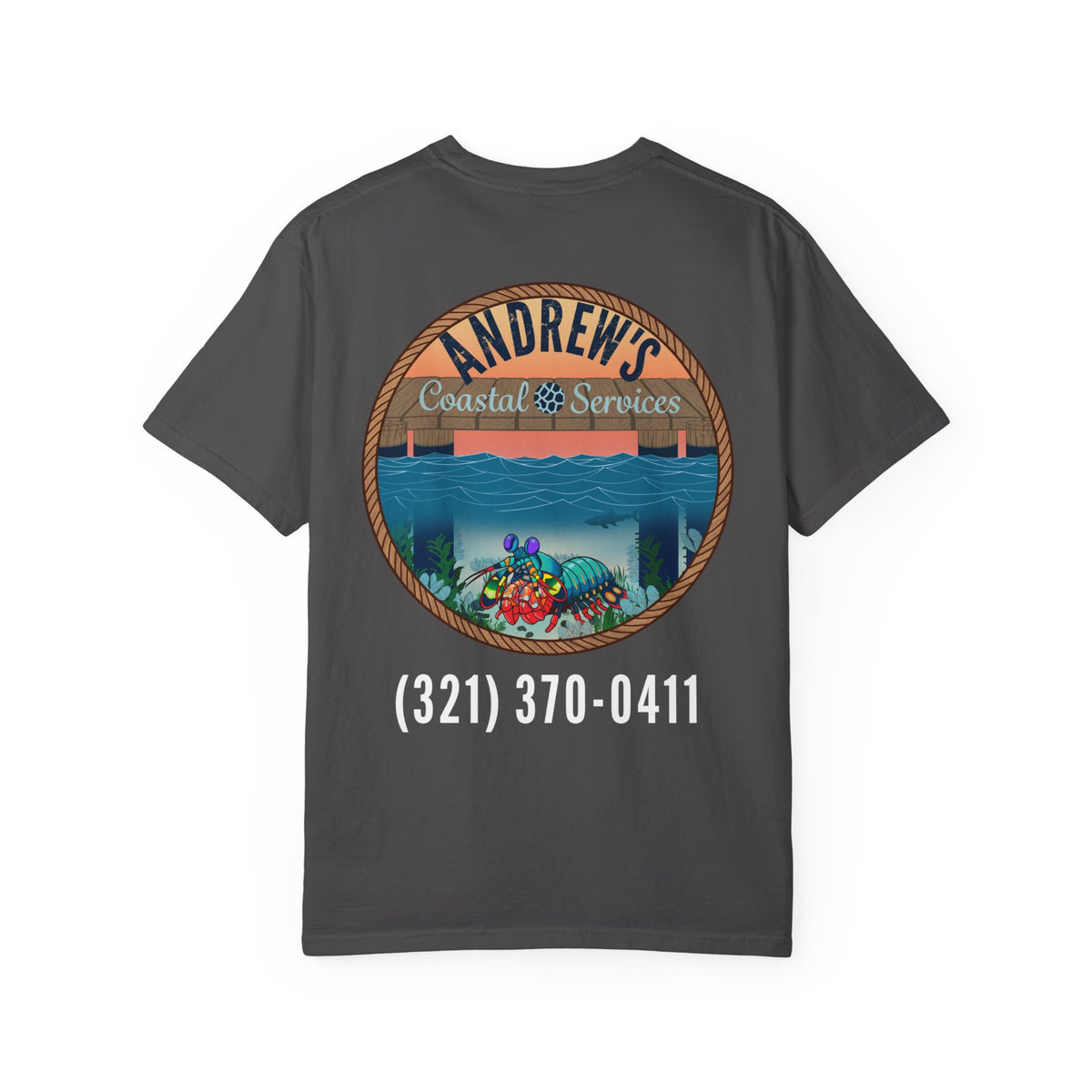 Unisex Garment-Dyed T-shirt - Full Image with Submark