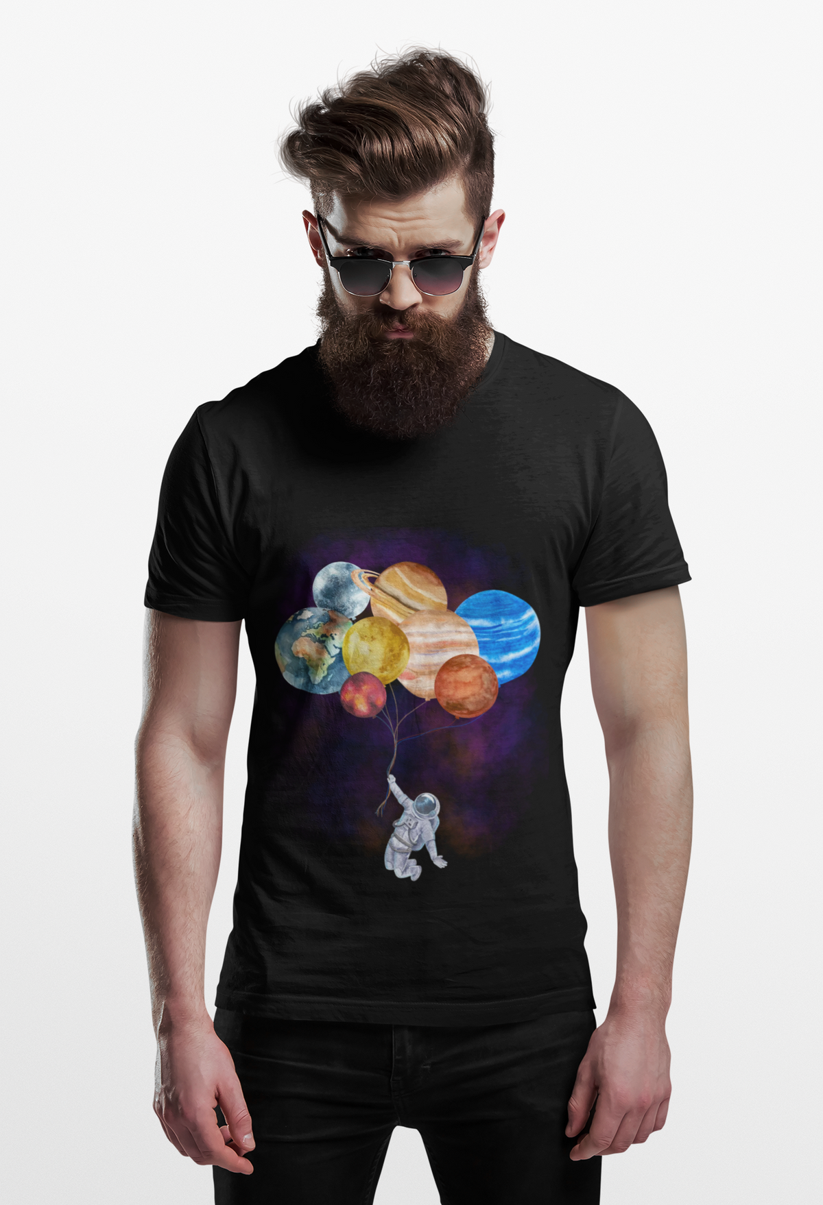 Happy Astronaut & Space Balloons Unisex Softstyle T-Shirt