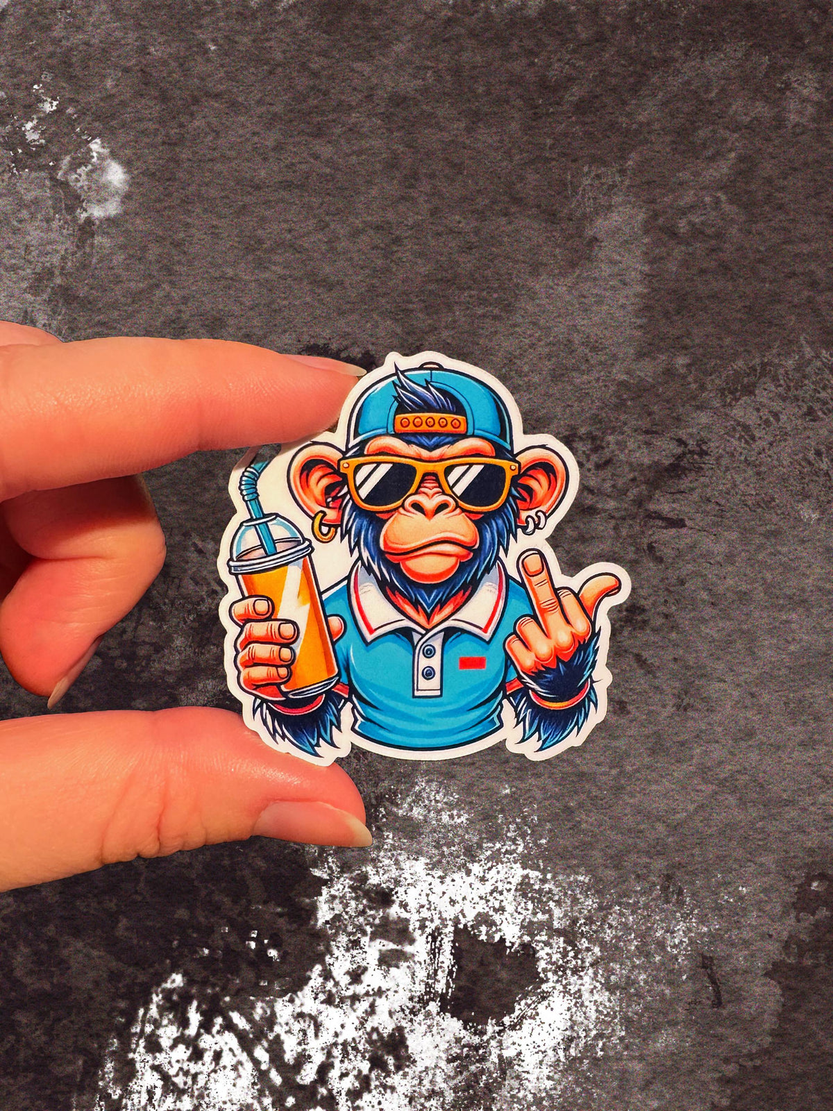 Douche Monkey Offensive Vinyl Sticker