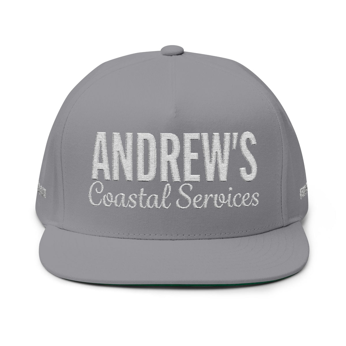 Flat Bill Cap (Embroidery) - Full Logo Text Only with Ph Number on Sides