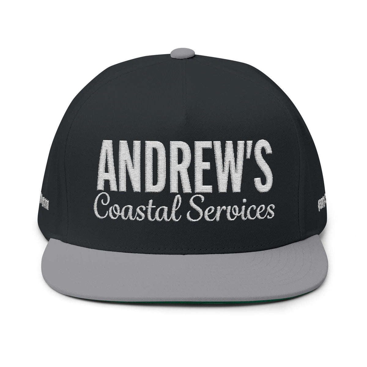 Flat Bill Cap (Embroidery) - Full Logo Text Only with Ph Number on Sides