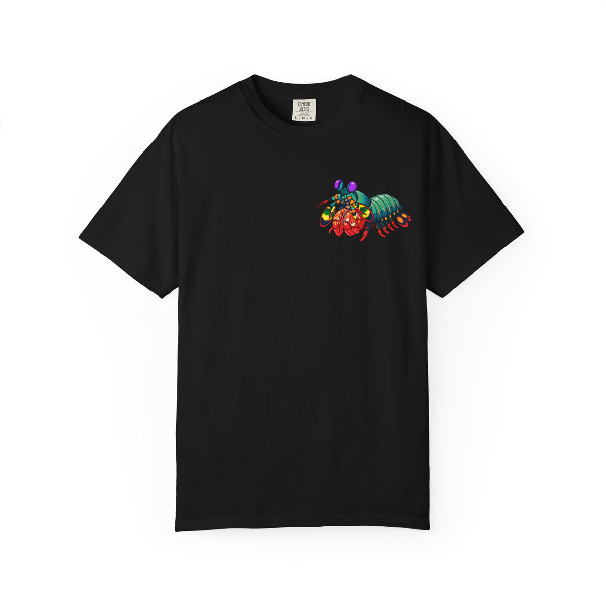Unisex Garment-Dyed T-shirt - Full Image with Colored Shrimp