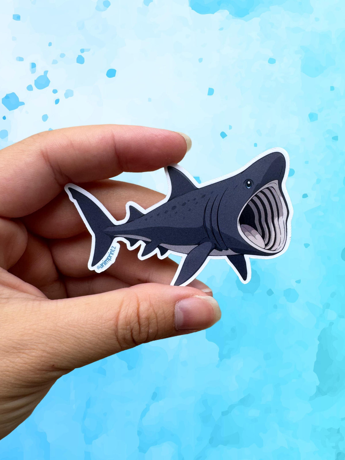 Anime Basking Shark Matte Vinyl Sticker