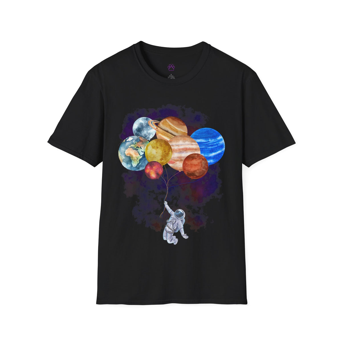 Happy Astronaut & Space Balloons Unisex Softstyle T-Shirt