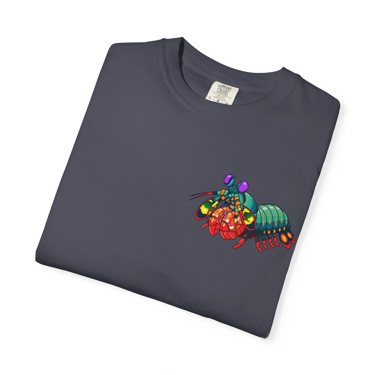 Unisex Garment-Dyed T-shirt - Full Image with Colored Shrimp