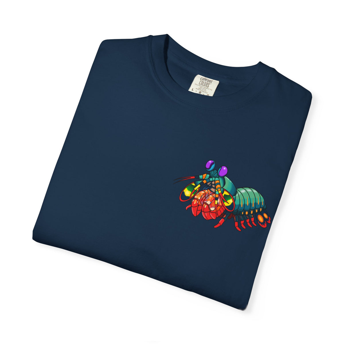 Unisex Garment-Dyed T-shirt - Full Image with Colored Shrimp