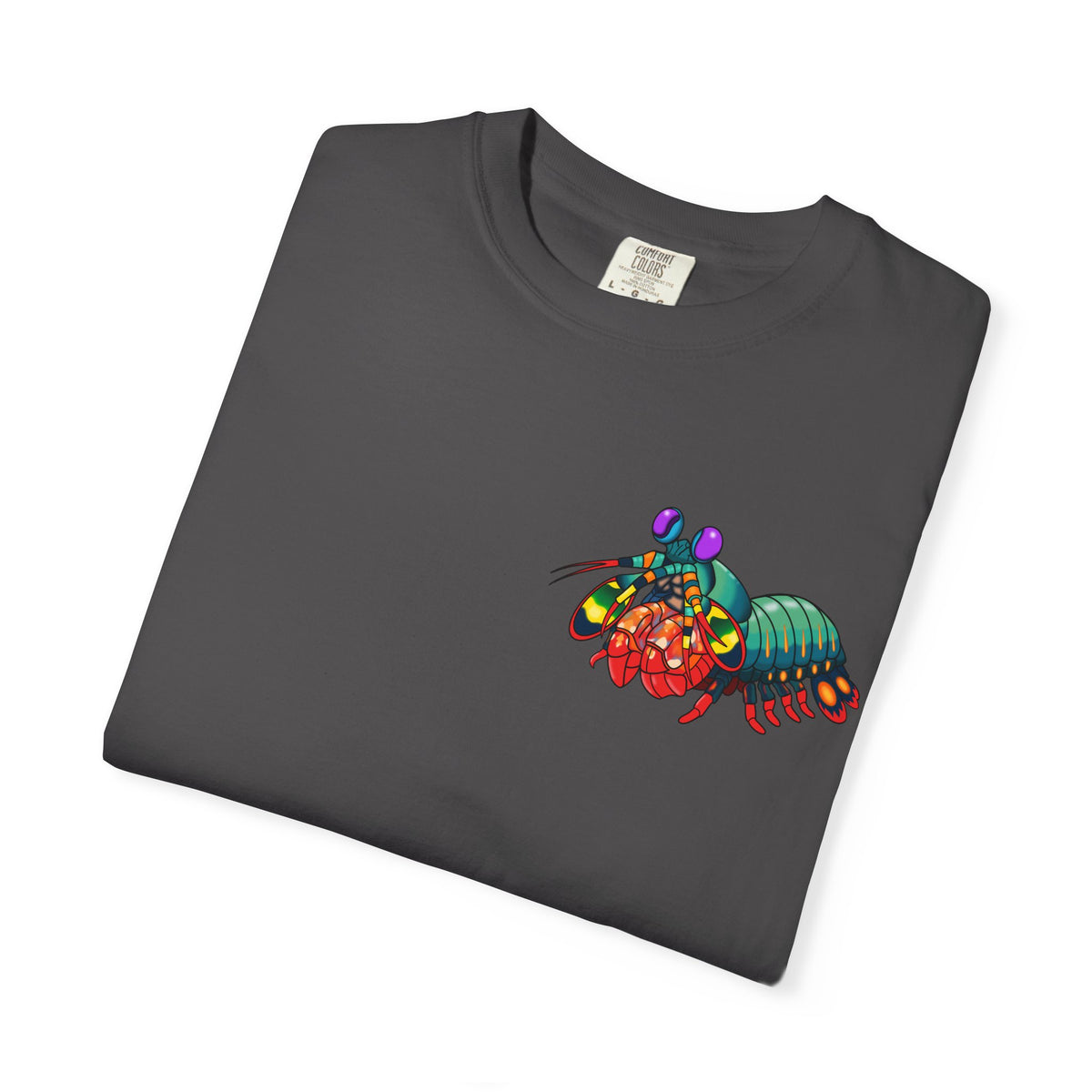 Unisex Garment-Dyed T-shirt - Full Image with Colored Shrimp