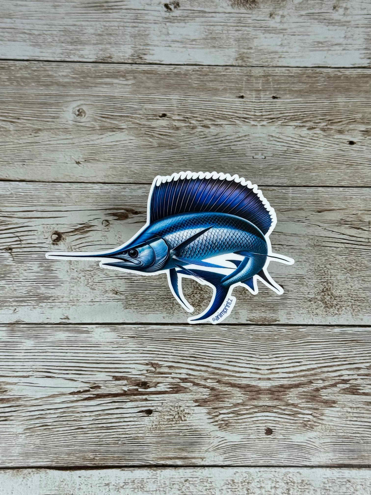 Sailfish Matte Vinyl Sticker
