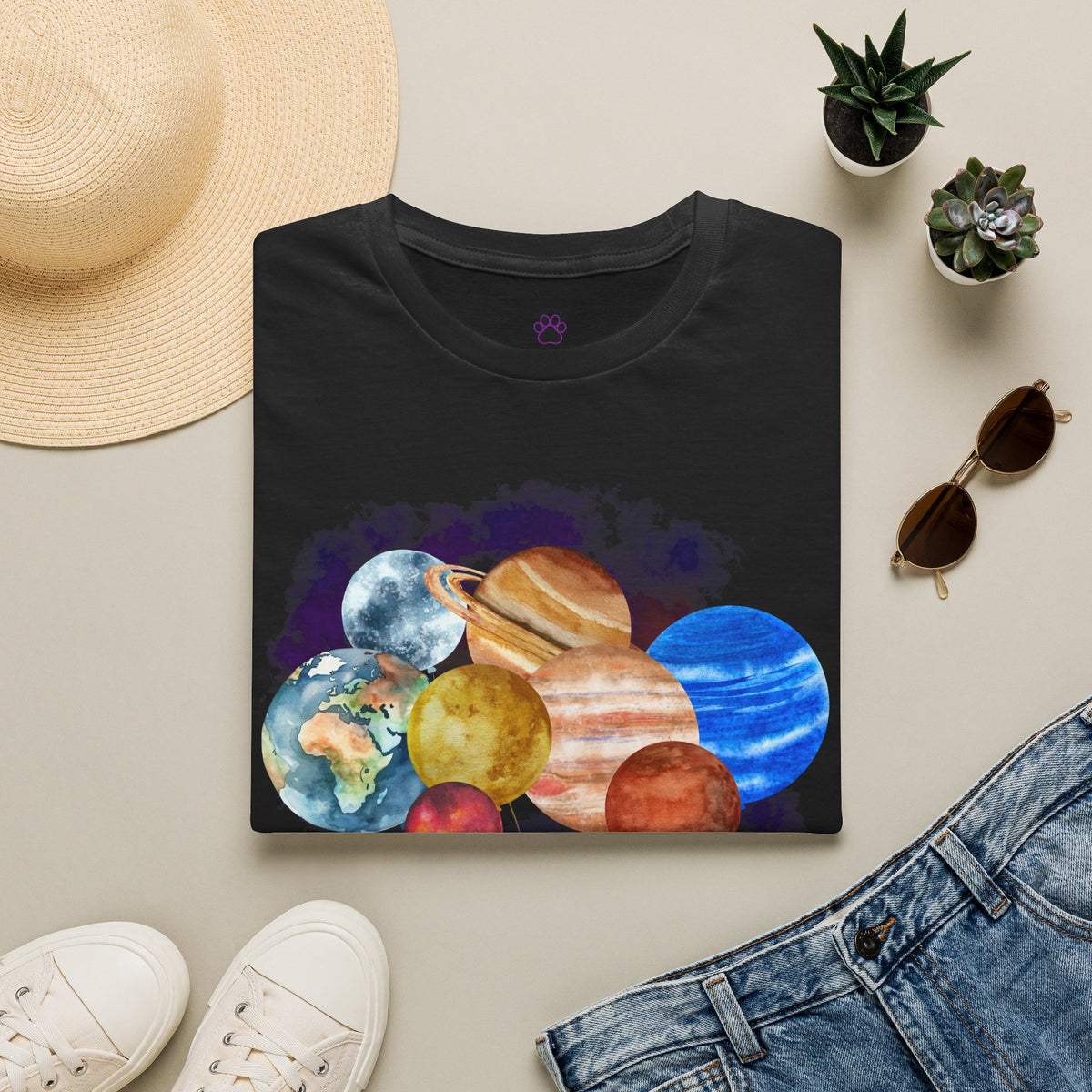 Happy Astronaut & Space Balloons Unisex Softstyle T-Shirt