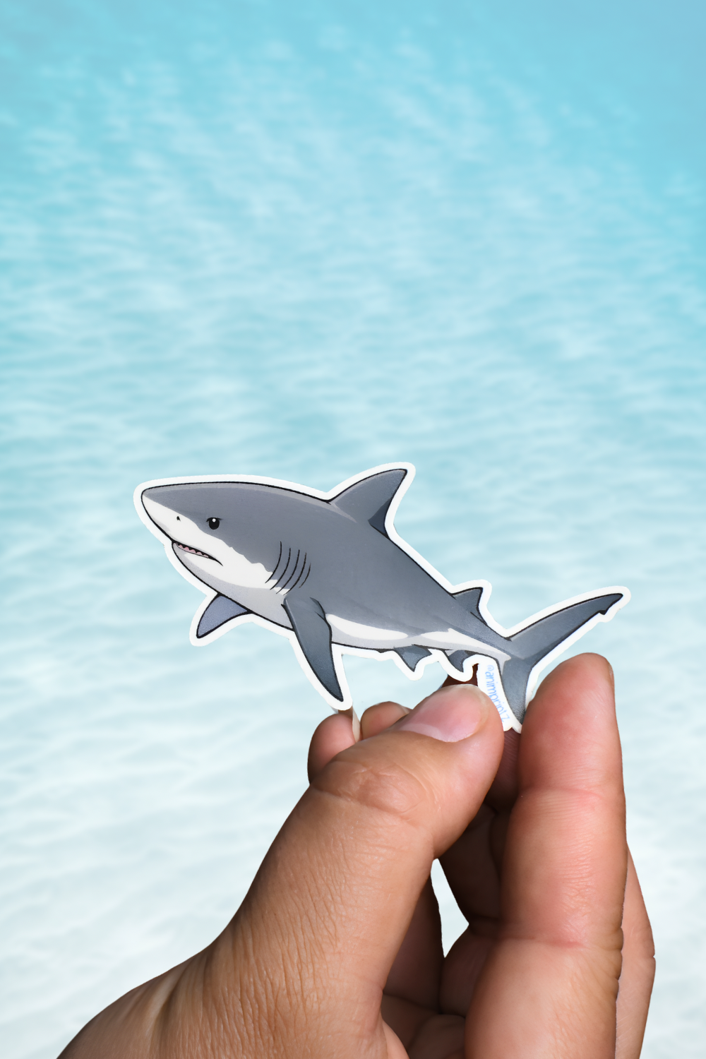 Anime Bull Shark Matte Vinyl Sticker