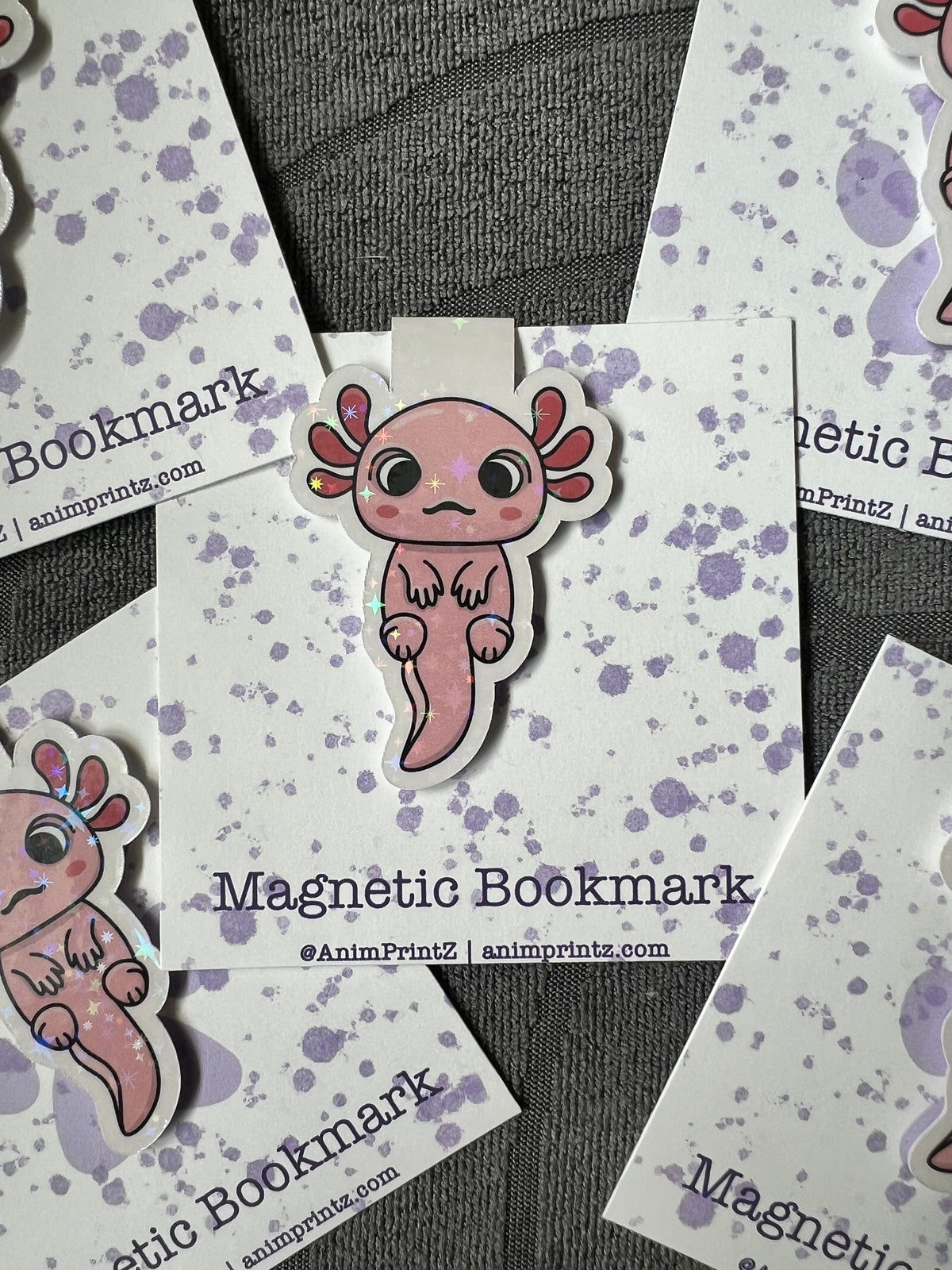 Axolotl Holographic Magnetic Bookmark
